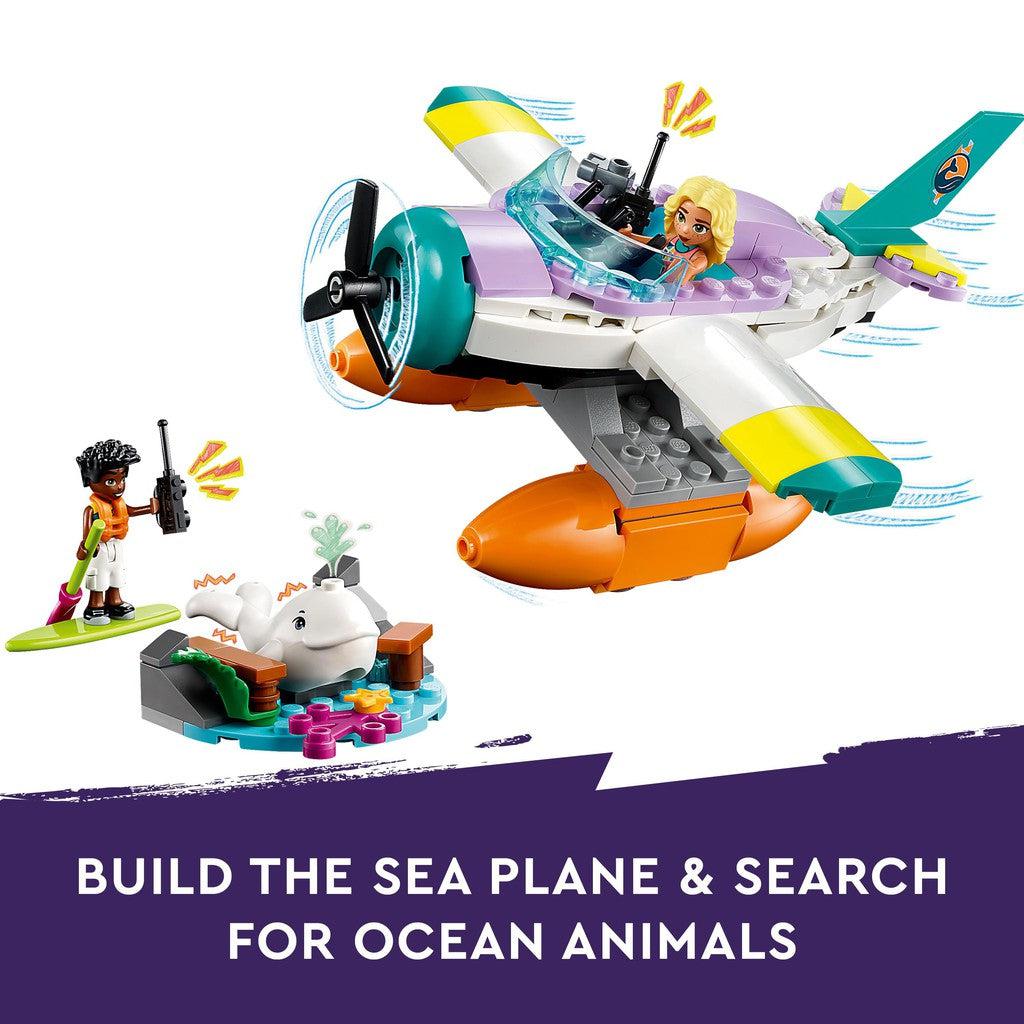 build the sea plane & search for ocean animals