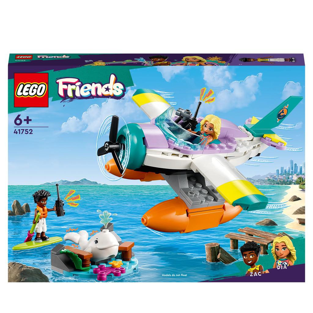 the LEGO friends Sea Rescue plane. Help build the LEGO friends to rescue animals
