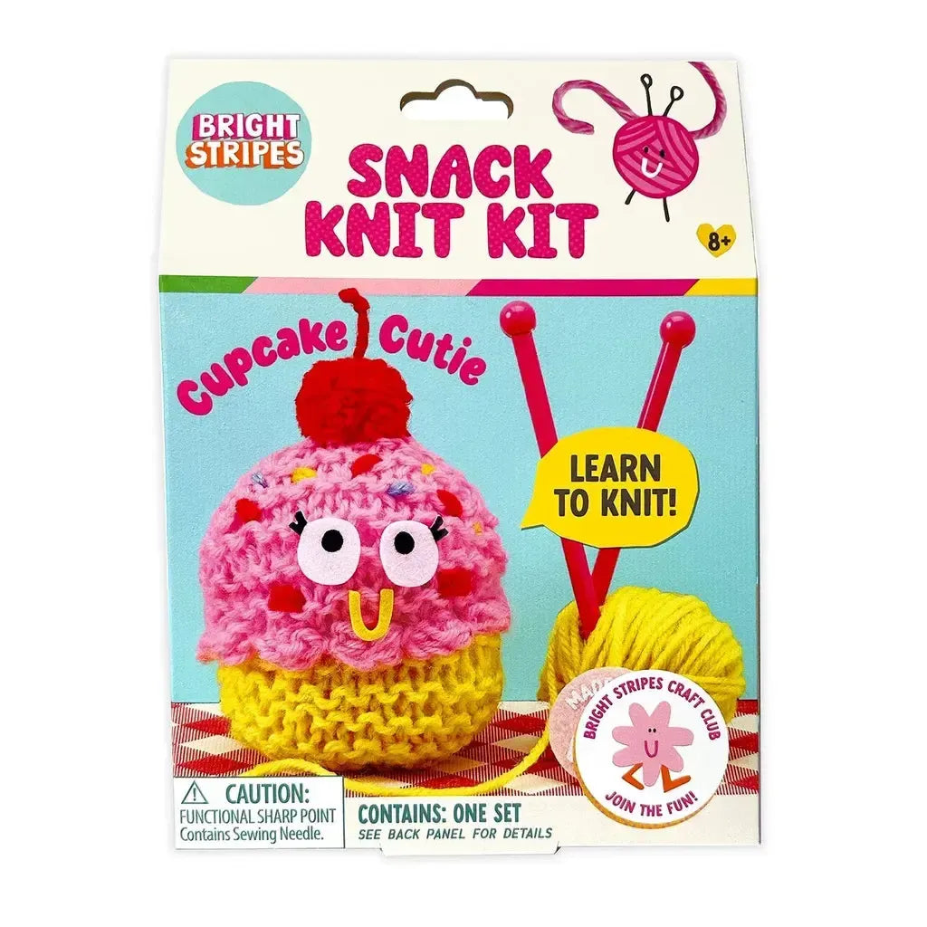 Snack Knit Cupcake Cutie-Bright Stripes-The Red Balloon Toy Store