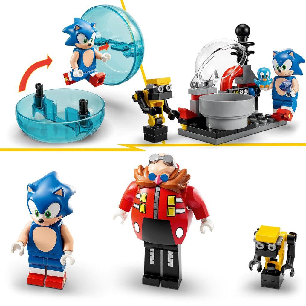 sonic has a ball to enter to fight eggman, help him rescue some animals