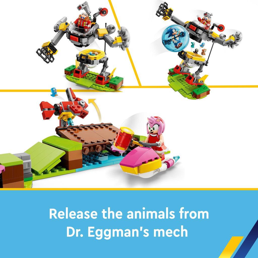 release the animals from Dr.Eggman's mech