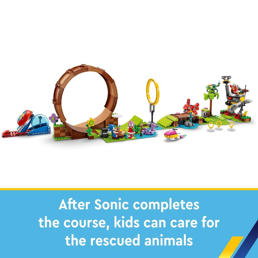 After Sonic completes the course, kids can care for the rescued animals. 