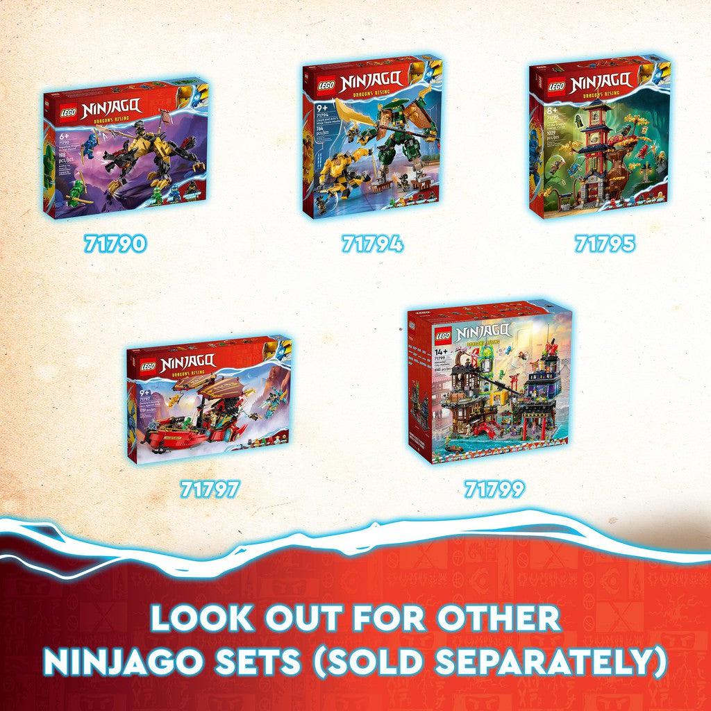 look out for other Ninjago sets (sold seperately) 71790 71794 71795 71797 71799