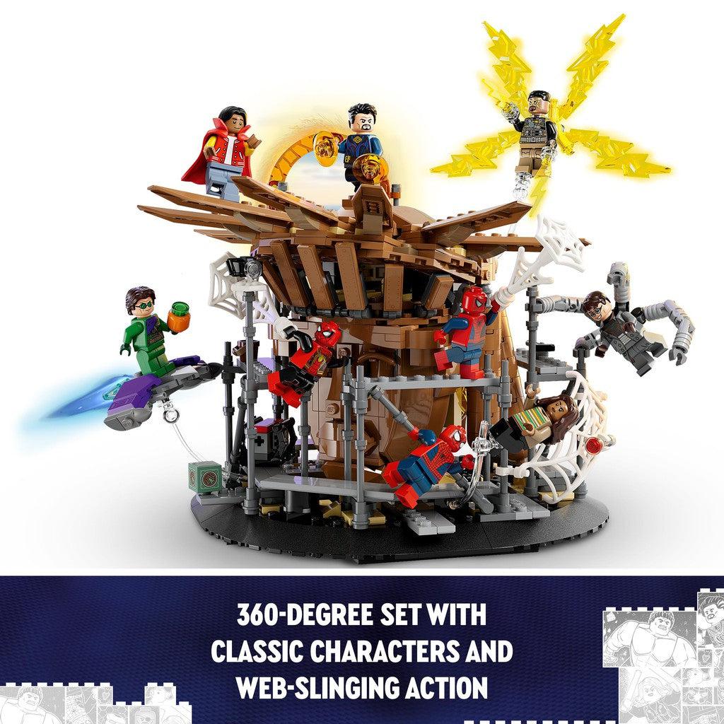 360-degree set with classic characterss and web slinging action