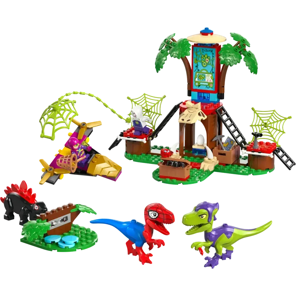 Spidey and Gobby's Raptor Battle at Tree House HQ-LEGO-The Red Balloon Toy Store
