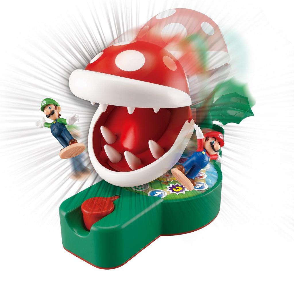 Acrion shot of Luigi and Mario being attacked by the Piranha Plant game