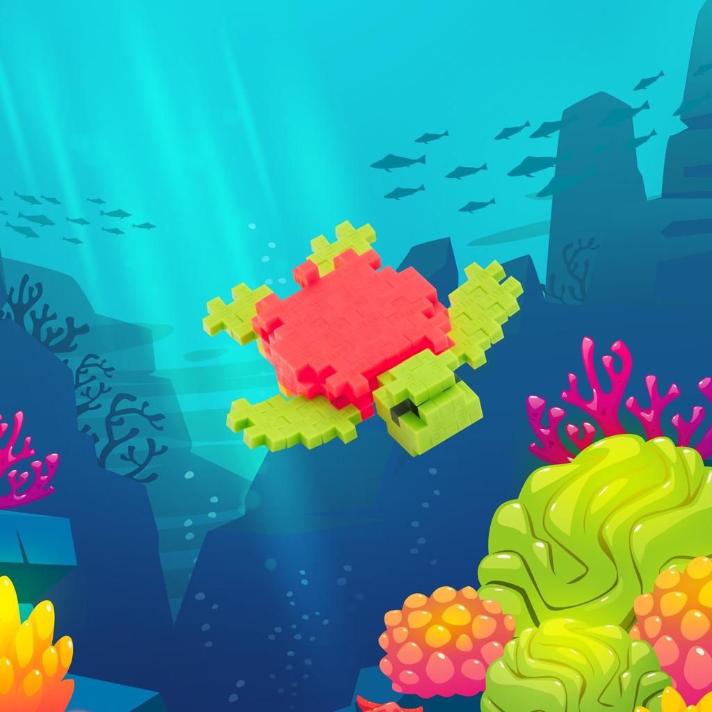 Tangerine Turtle Tube-Plus-Plus-The Red Balloon Toy Store