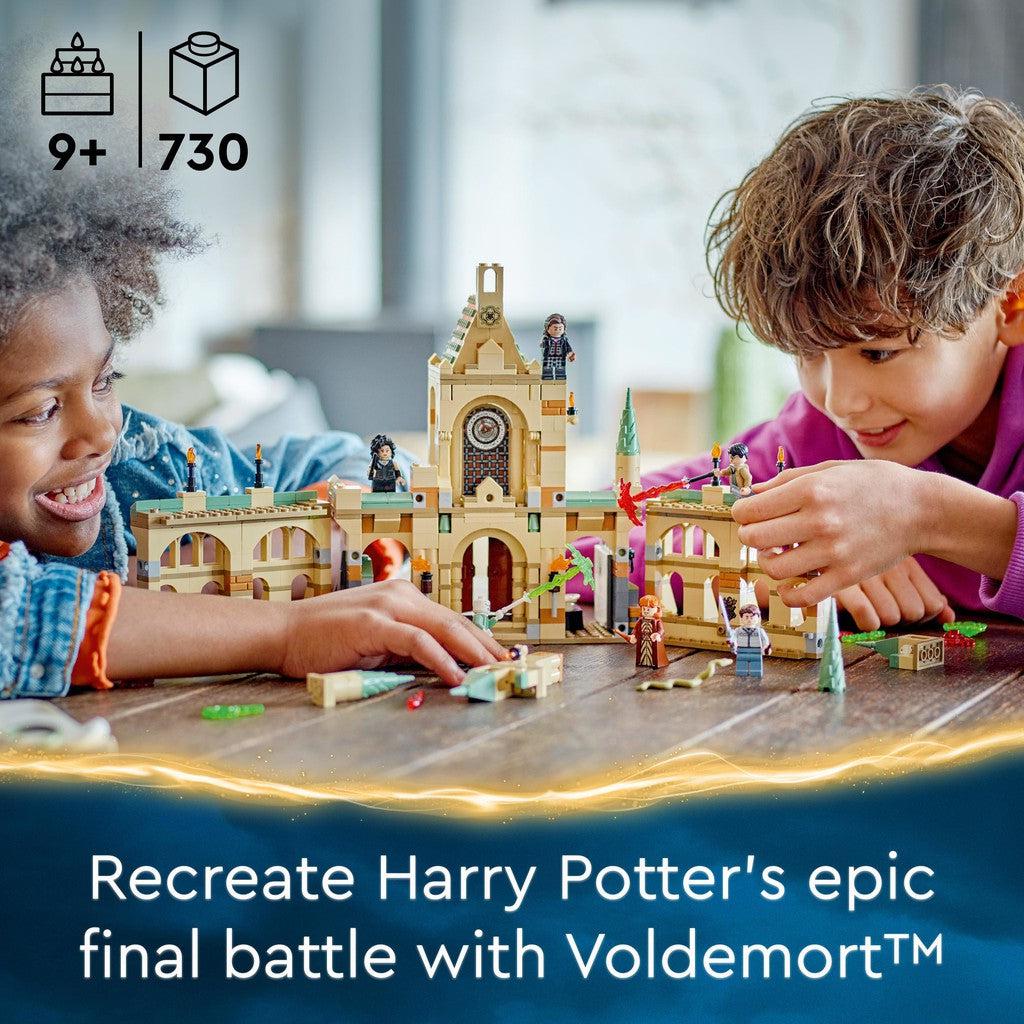 for ages 9+ with 730 LEGO pieces. Recreate Harry Potter's epic final battle with Voldemort