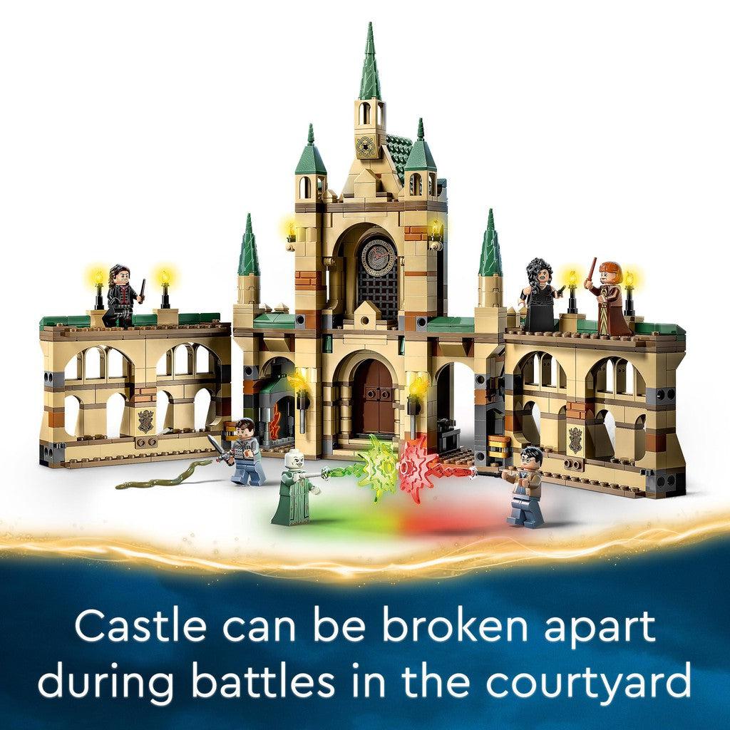 castle can be broken apart during battles in the courtyard