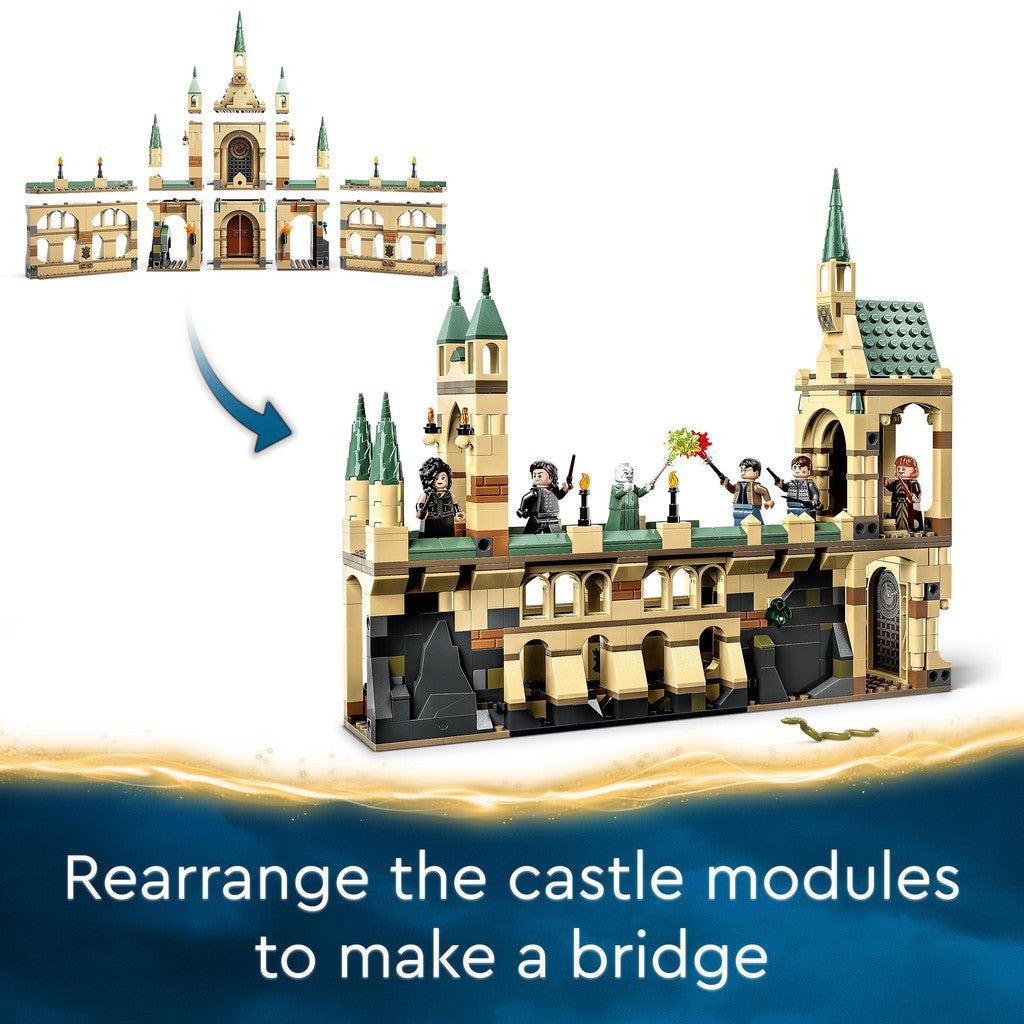 rearrange the castle modules to make a bridge