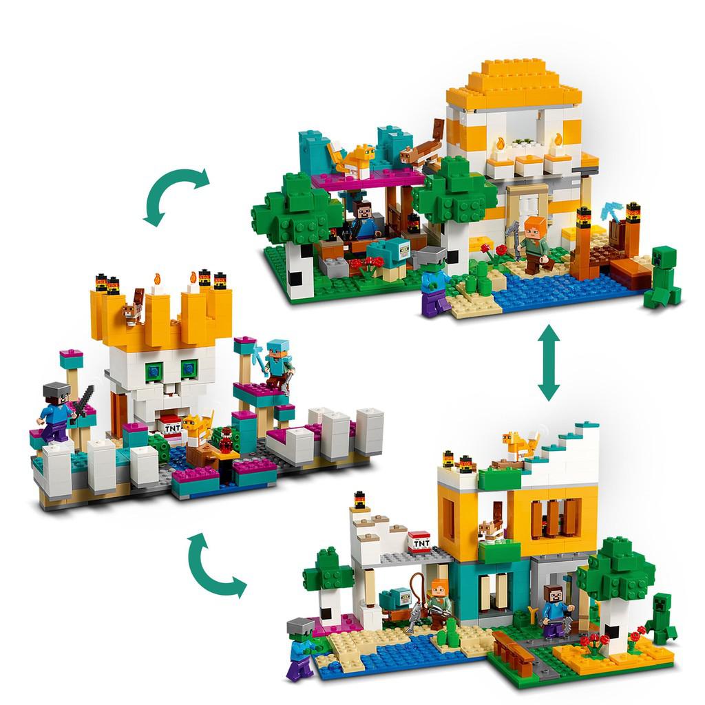 use the LEGO blocks to swap between several different LEGO houses that can be build