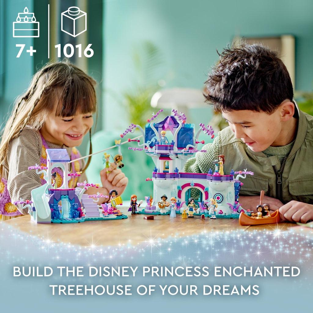 for ages 7+ with 1016 LEGO pieces. Build the disney princess enchanted treehouse of your dreams