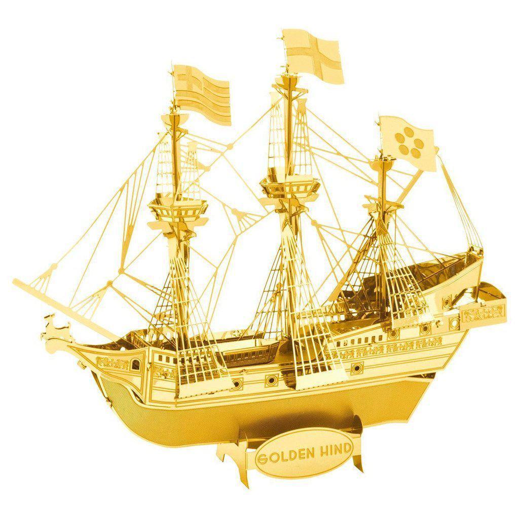 Gold Golden Hind-Metal Earth-The Red Balloon Toy Store