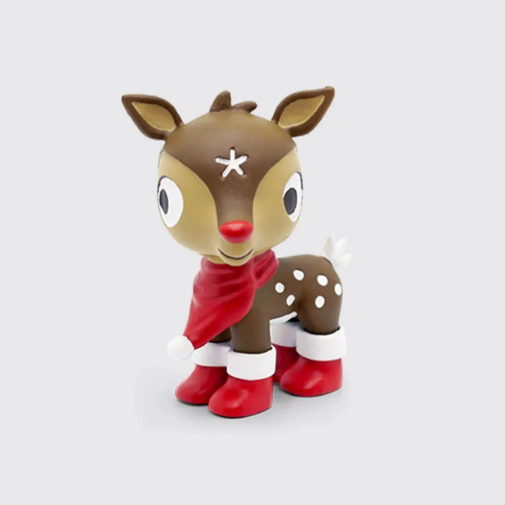 the same Rudolph the reindeer figure on a white background.