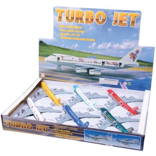 the turbo jets come in yellow, blie, red, gree, silver, and white.
