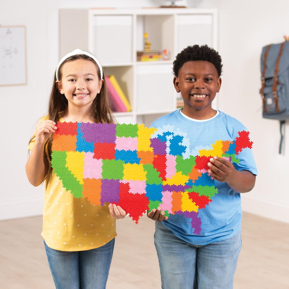 USA Map 1400pc Puzzle by Number-Plus-Plus-The Red Balloon Toy Store