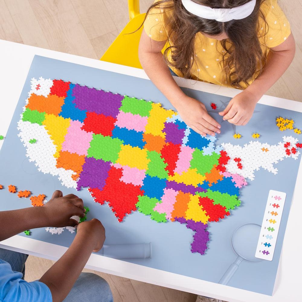 USA Map 1400pc Puzzle by Number-Plus-Plus-The Red Balloon Toy Store