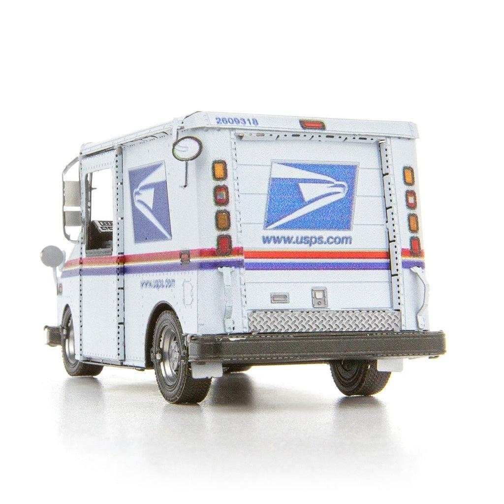 View of the back of the model. There is another USPS logo on the back of the truck including the URL for the USPS website.