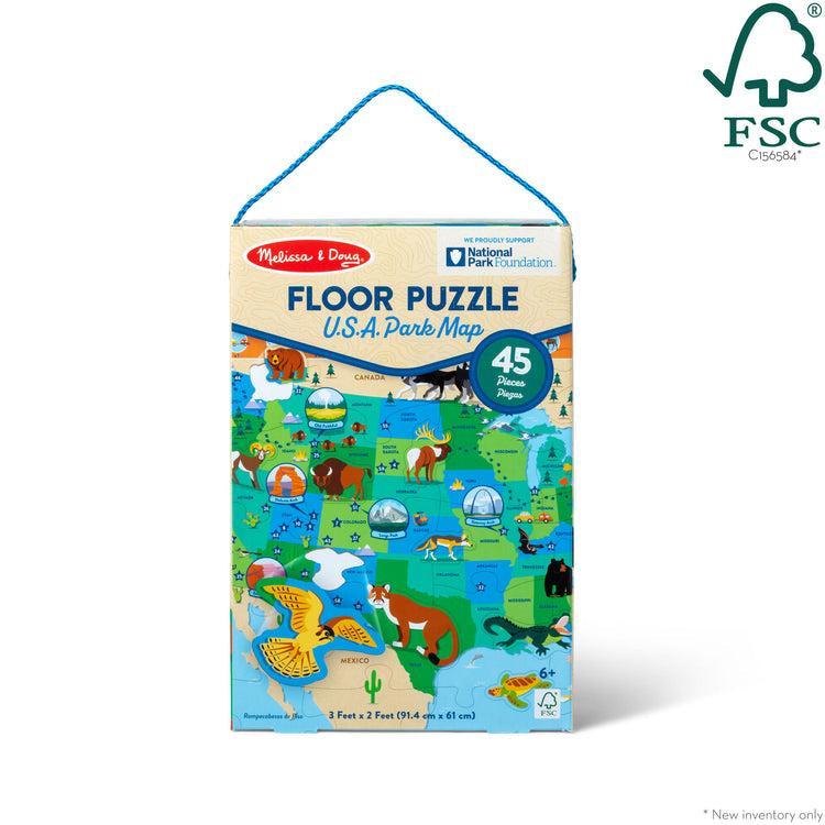 U.S.A. Park Map National Parks Floor Puzzle-Melissa & Doug-The Red Balloon Toy Store