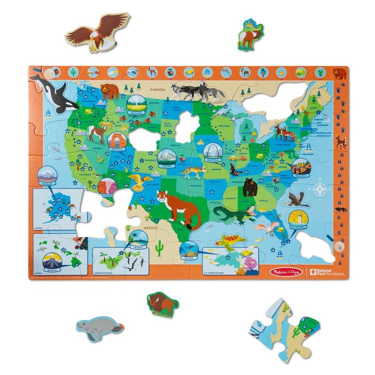 U.S.A. Park Map National Parks Floor Puzzle-Melissa & Doug-The Red Balloon Toy Store