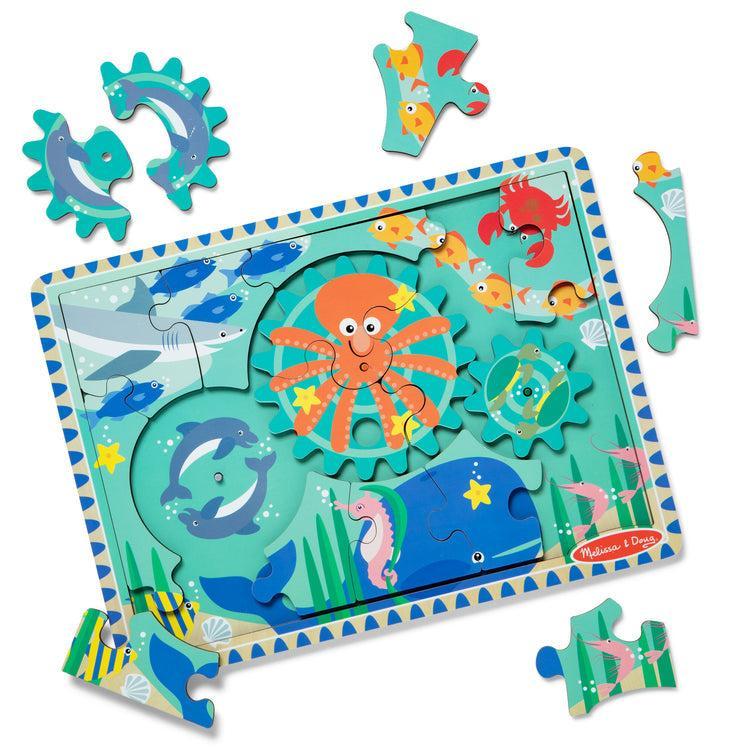 Underwater Wooden Gear Puzzle-Melissa & Doug-The Red Balloon Toy Store