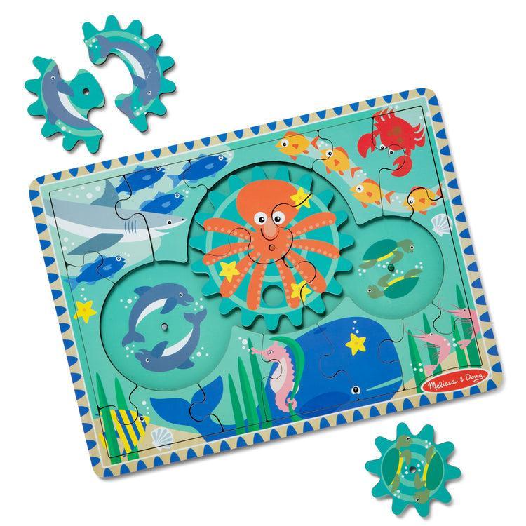 Underwater Wooden Gear Puzzle-Melissa & Doug-The Red Balloon Toy Store