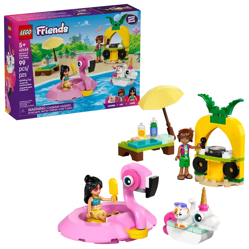 Unicorn & Flamingo Pool Party-LEGO-The Red Balloon Toy Store