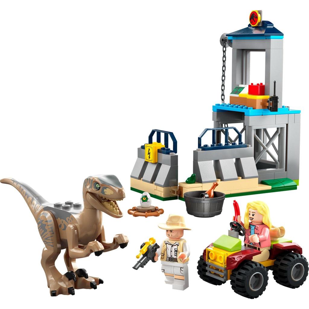 comes with 3 minifigures, and a LEGO enclosure  