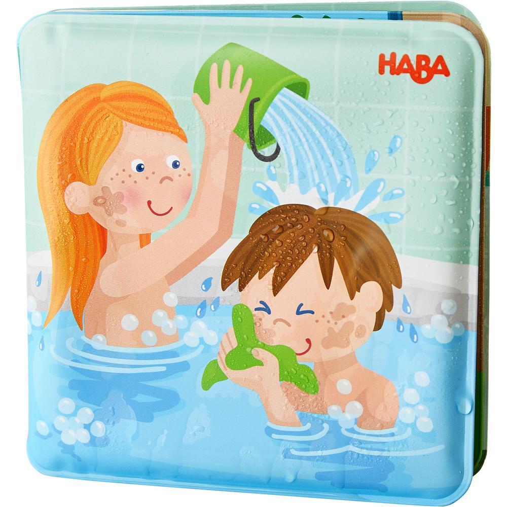 Image of Wash Day for Paul & Pia Bath Book. On the cover is a picture of a brother and sister in the bath together washing off mud.