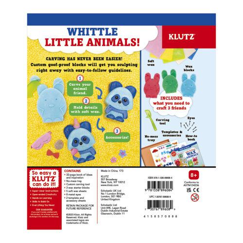 whittle little animals! inside are the tools needed to make 3 animal friends!