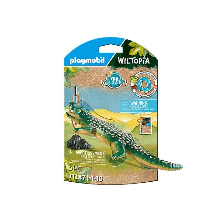 The picture shows the WIltopia alligator in the package, ready to come out and be played with.  