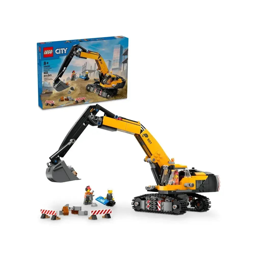 Yellow Construction Excavator-LEGO-The Red Balloon Toy Store