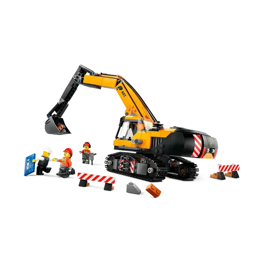 Yellow Construction Excavator-LEGO-The Red Balloon Toy Store