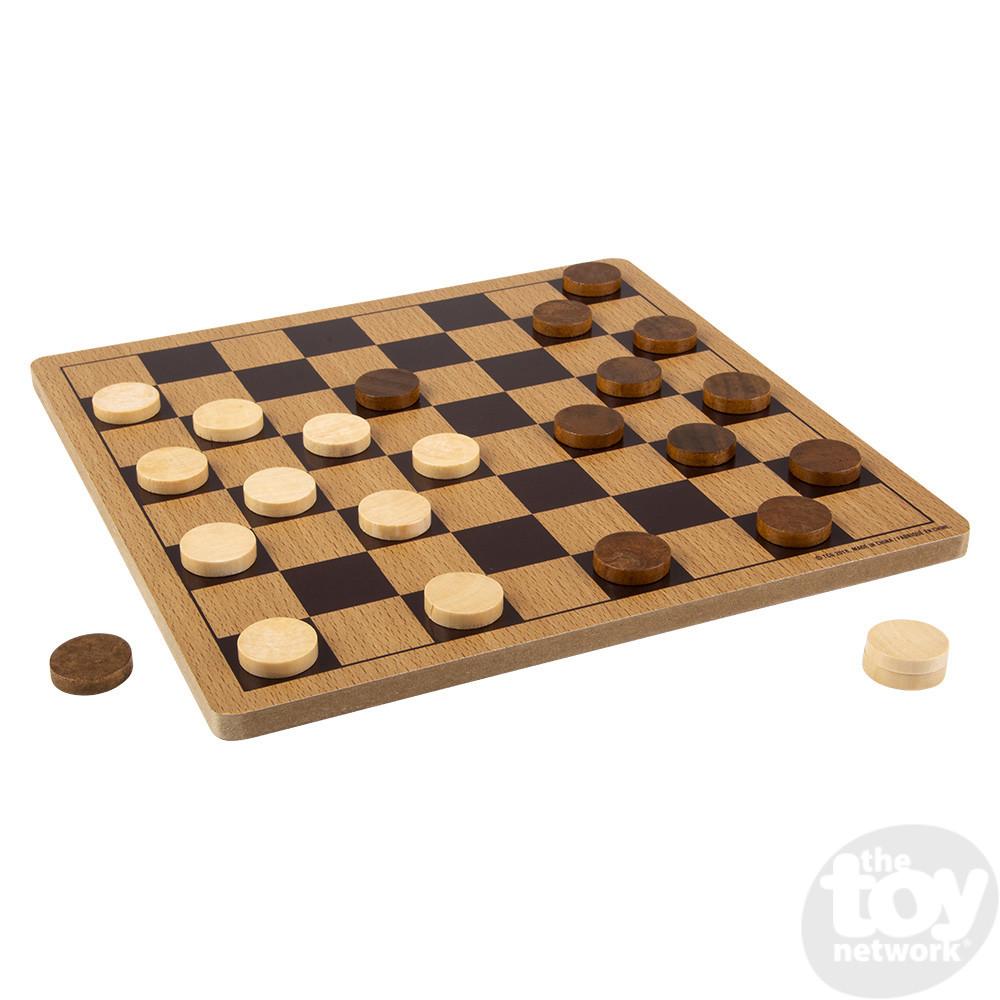 10" Wooden Checkers-The Toy Network-The Red Balloon Toy Store