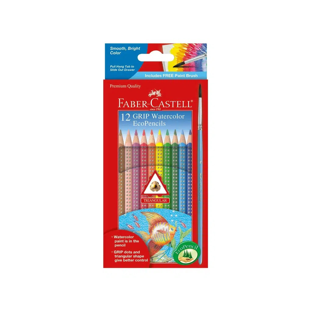 12ct GRIP Watercolor EcoPencils-Faber-Castell-The Red Balloon Toy Store