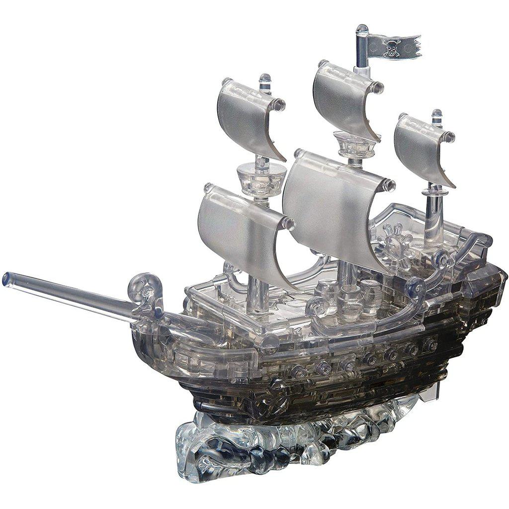3D Crystal Puzzle: Black Pirate Ship - BePuzzled – The Red Balloon Toy Store