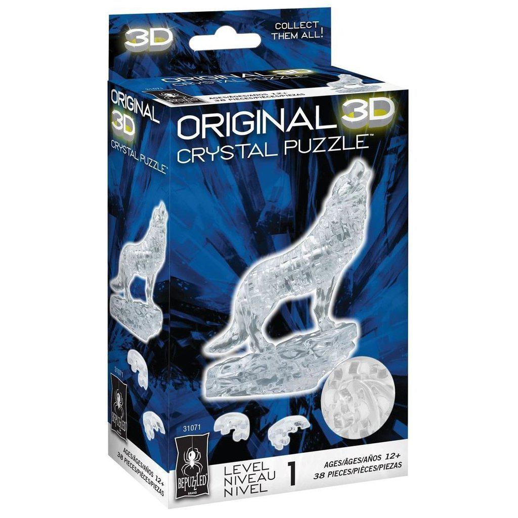 3D Crystal Puzzle - Clear Wolf-University Games-The Red Balloon Toy Store