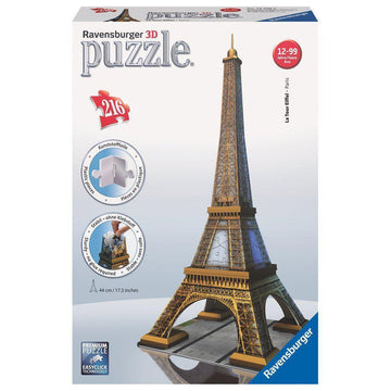 Puzzle 3d 84 pieces - tour eiffel - edition led, puzzle