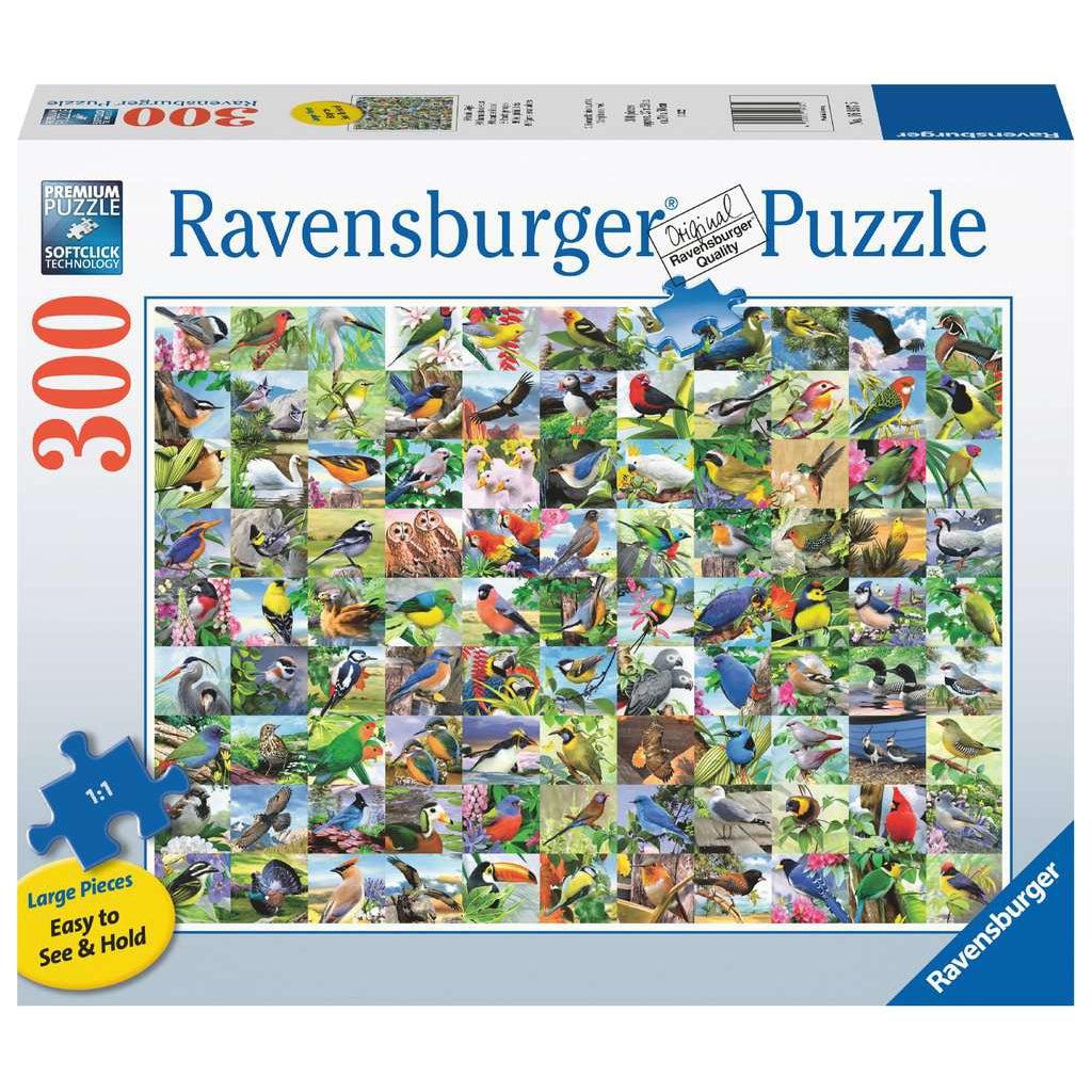 Ravensburger puzzle box | Image containing multiple smaller images of birds | 300 XL pcs