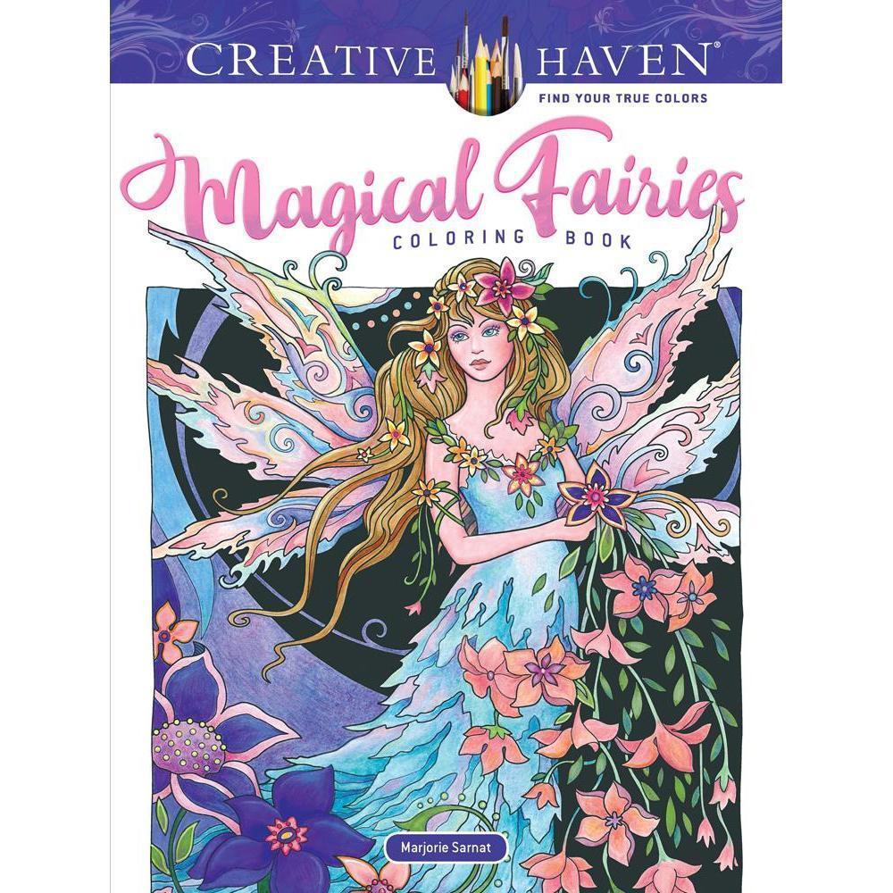 Adult Coloring Book Creative Haven Magical Fairies Coloring Book-Dover Publications-The Red Balloon Toy Store
