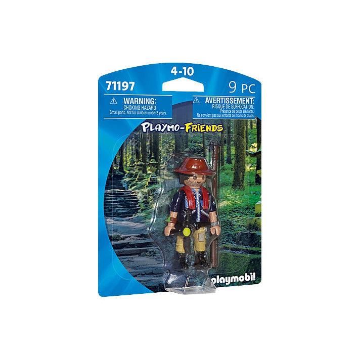 Image of the packaging for the Adventurer character. The front is made from clear plastic so you can see the character inside.