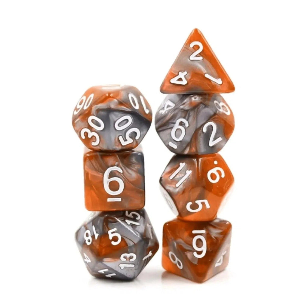 The dice are shown stacked in two vertical piles