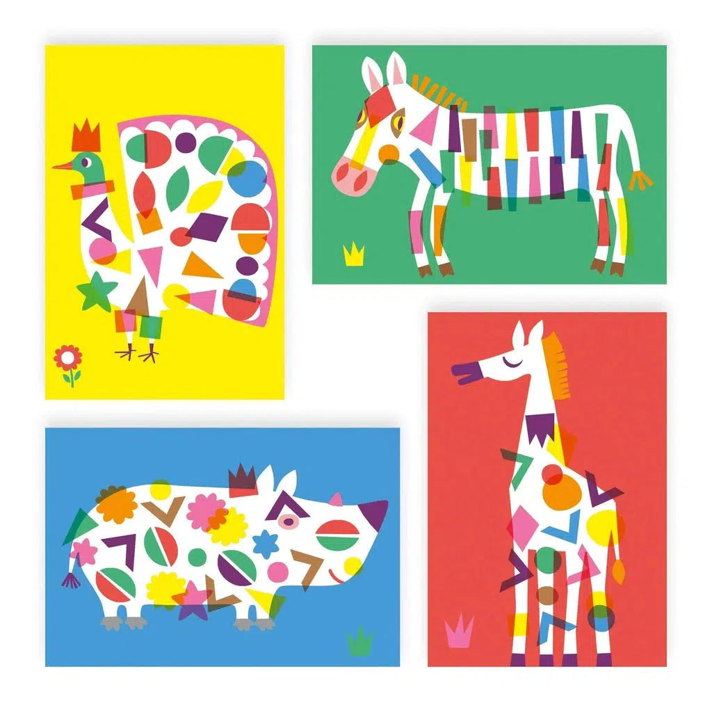 Animals - Create with Stickers-Djeco-The Red Balloon Toy Store