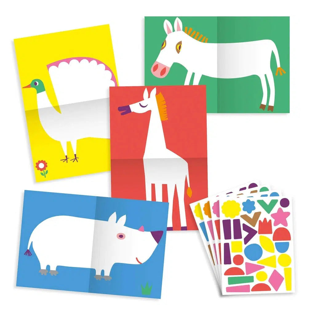 Animals - Create with Stickers-Djeco-The Red Balloon Toy Store
