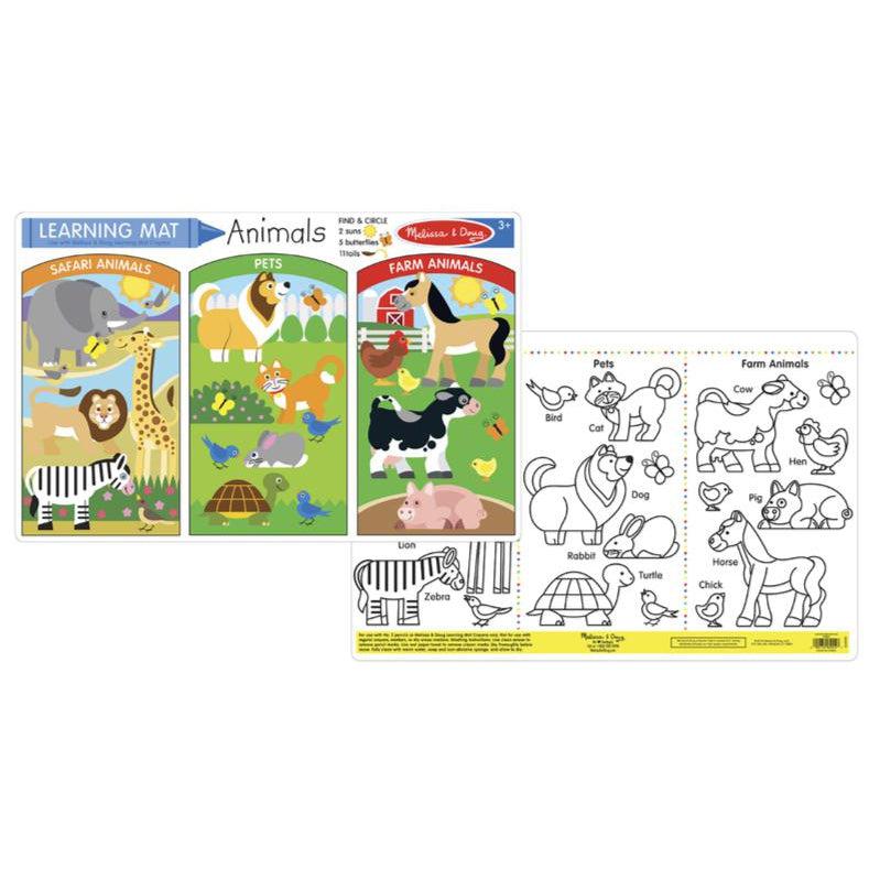 Animals Learning Mat-Melissa & Doug-The Red Balloon Toy Store