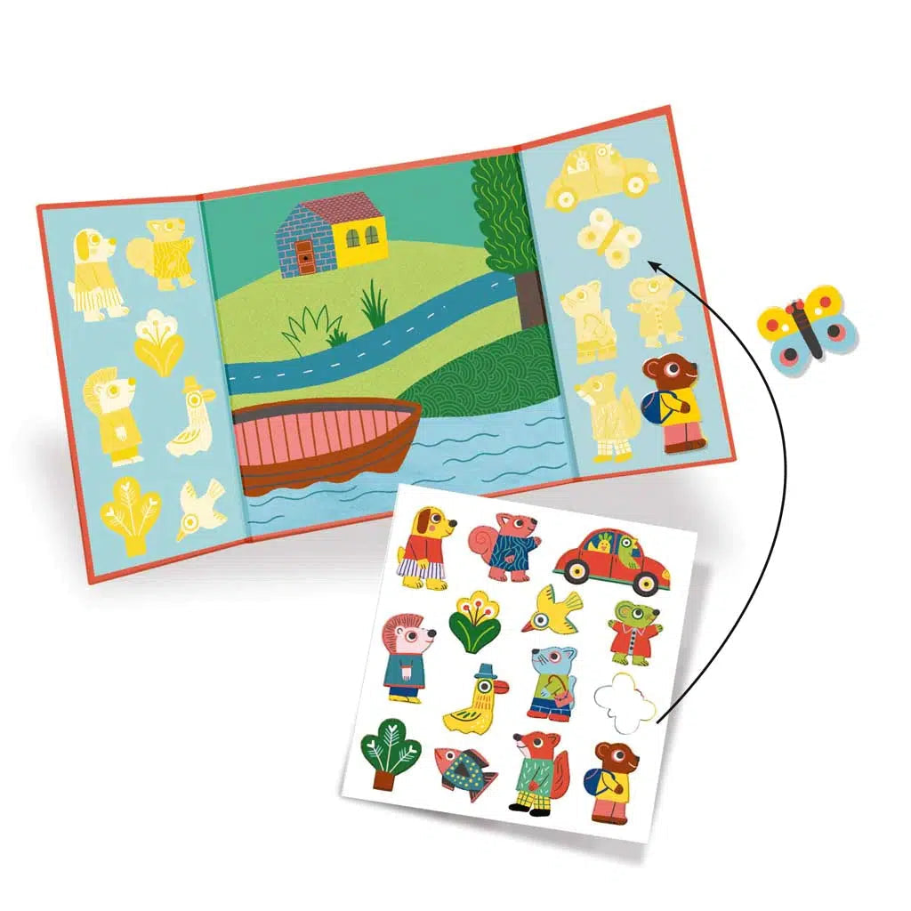 Animals Sticker Stories-Djeco-The Red Balloon Toy Store