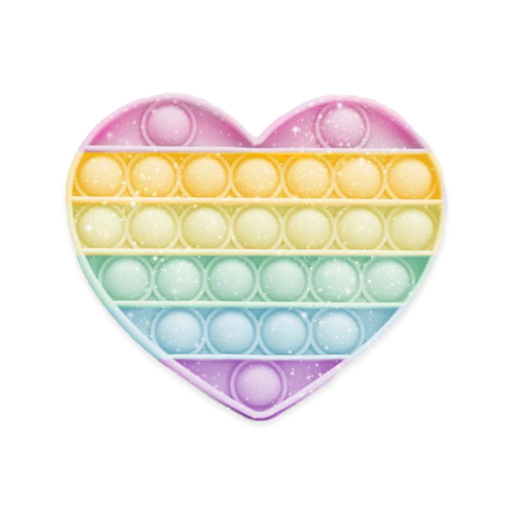 Assorted Glitter Heart- OMG!! Pop Fidgety-Top Trenz-The Red Balloon Toy Store