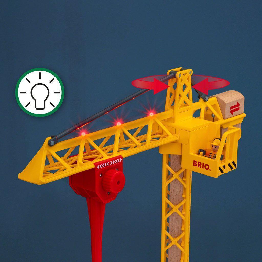 BRIO Light Up Construction Crane-Brio-The Red Balloon Toy Store