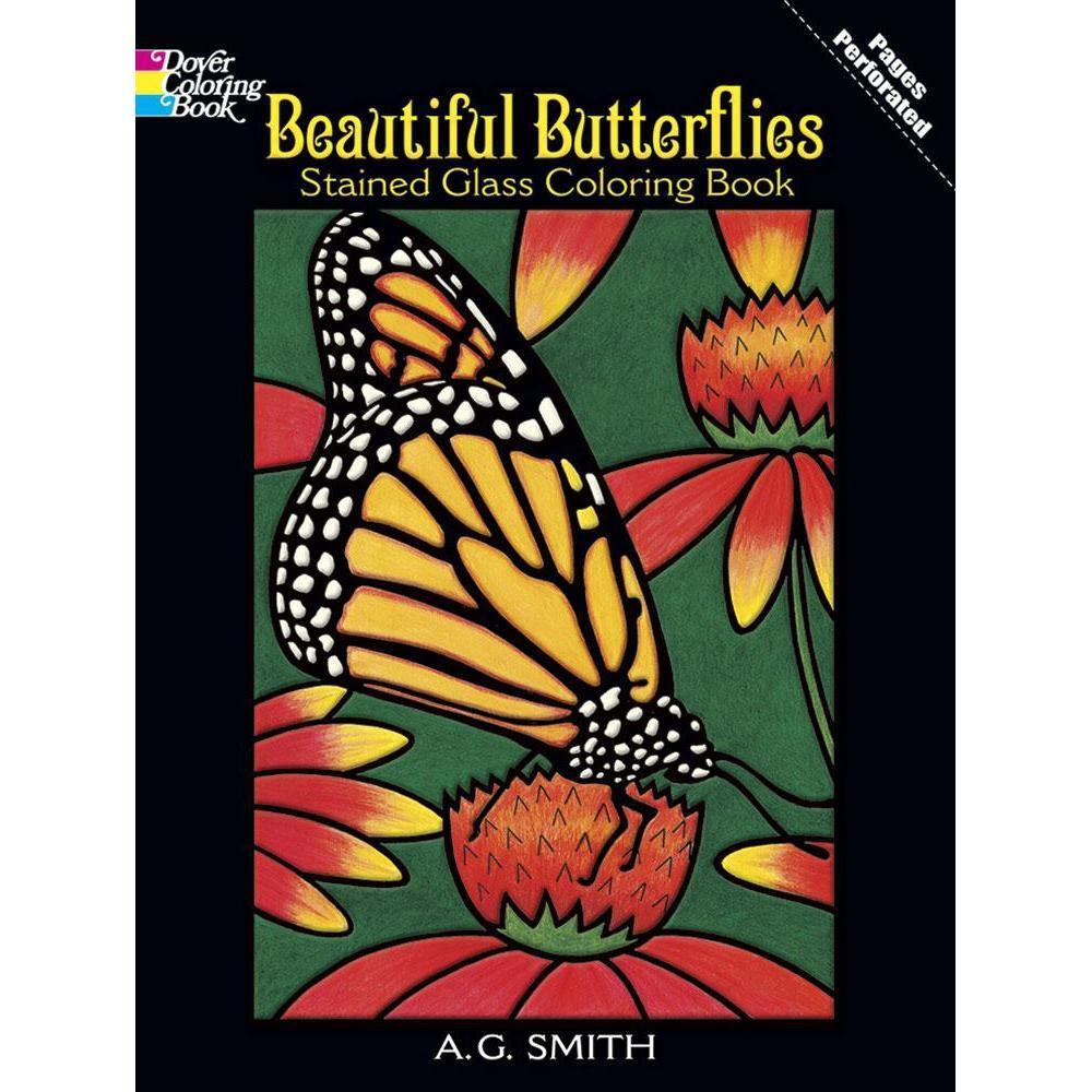 Beautiful Butterflies Stained Glass Coloring Book-Dover Publications-The Red Balloon Toy Store