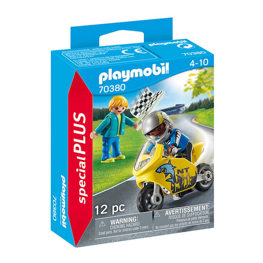 Boys with Motorcycle-Playmobil-The Red Balloon Toy Store